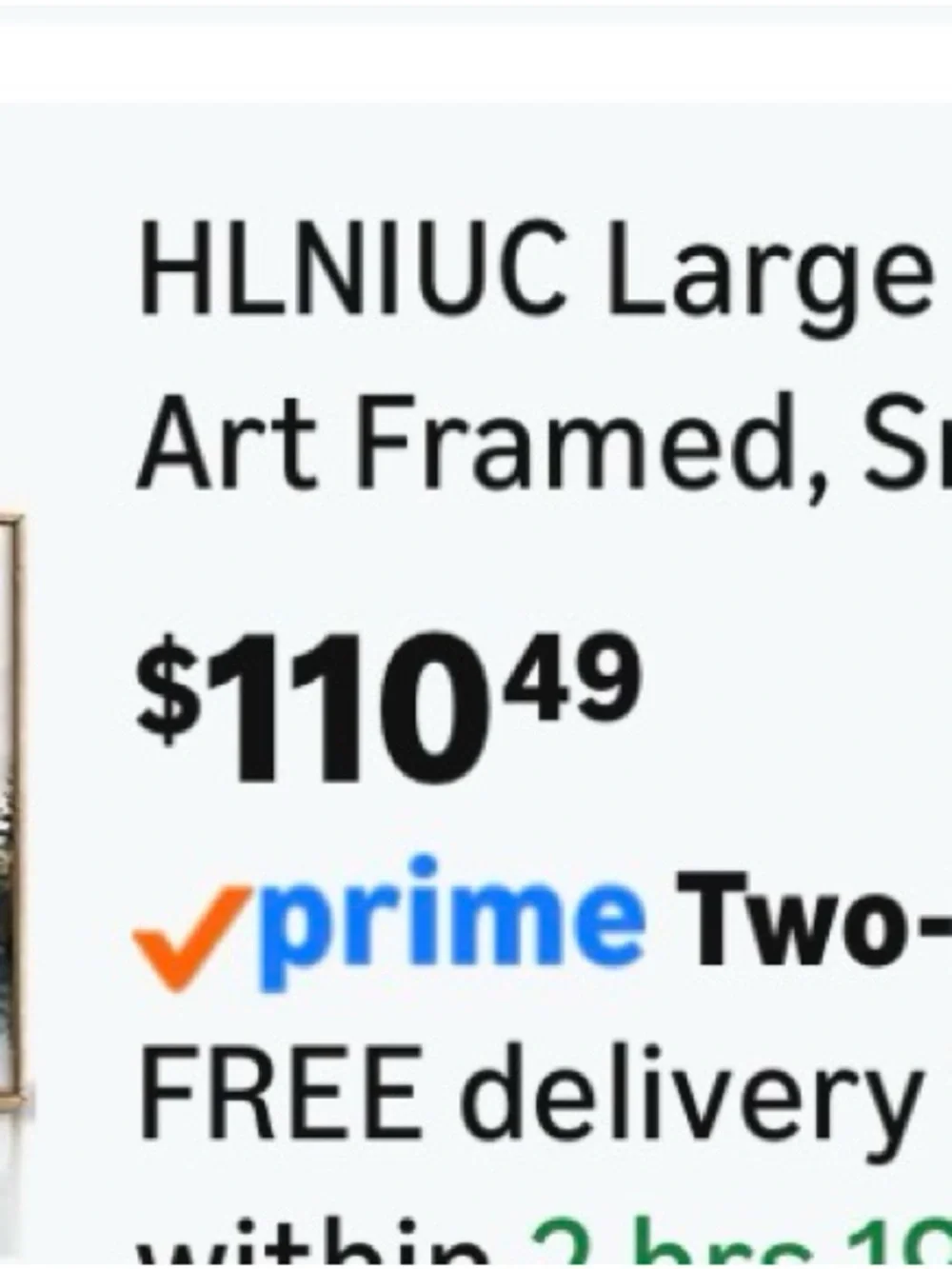 New Large White Mountain Wall Art Framed.  Set of 3 each measuring (24
